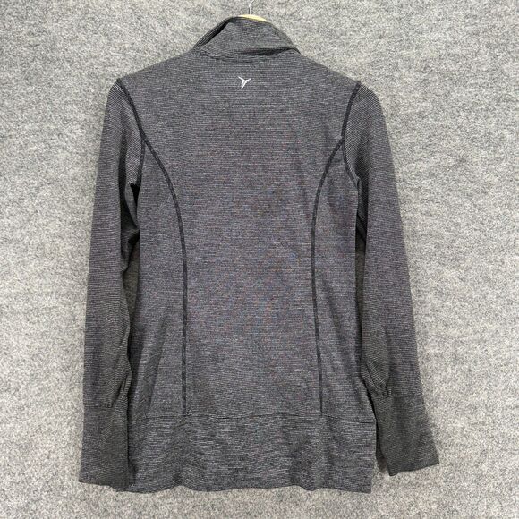 Old Navy Activewear Track Jacket Women XS Gray Striped Full Zip Long Sleeve - Picture 2 of 7
